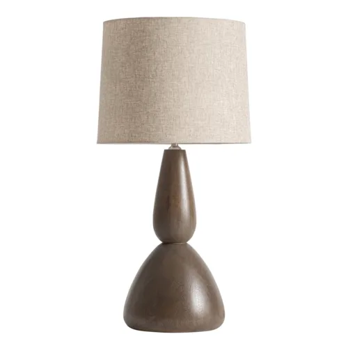 Lámpara de sobremesa de madera de mango 33x65 cm Cinzia