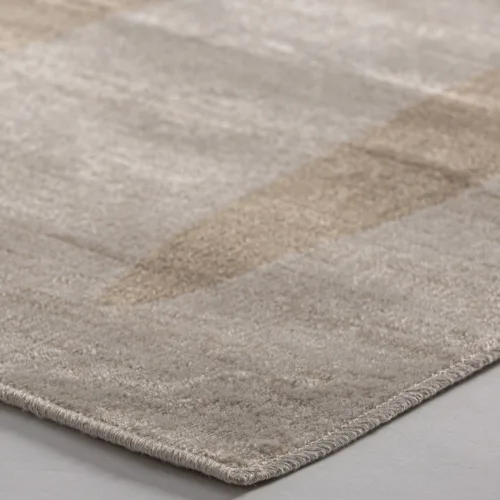 Alfombra de viscosa beige y verde 230x160 cm Kala