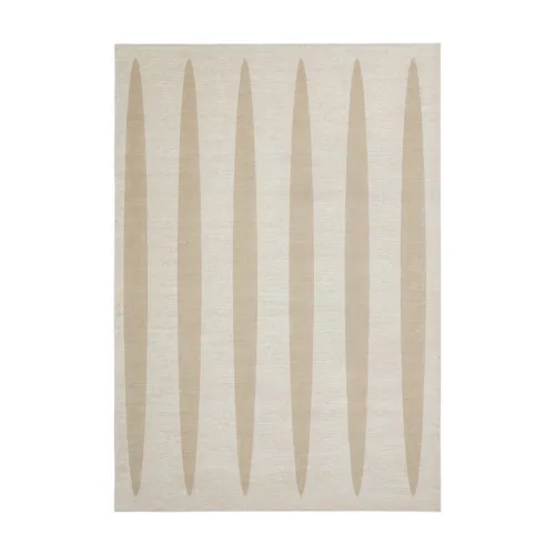 Alfombra de viscosa beige y verde 230x160 cm Kala