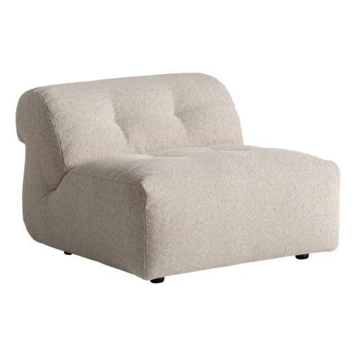 Módulo de sofá central tapizado blanco 86x112 cm Evron