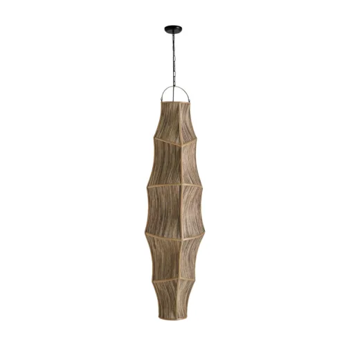 Lámpara colgante de fibra natural beige 40x150 cm Lauzun