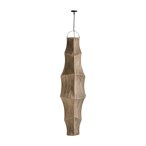 Lámpara colgante de fibra natural beige 50x200 cm Lauzun