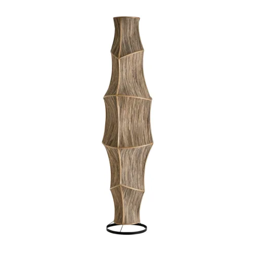 Lámpara de pie de fibra natural beige 50x200 cm Lauzun