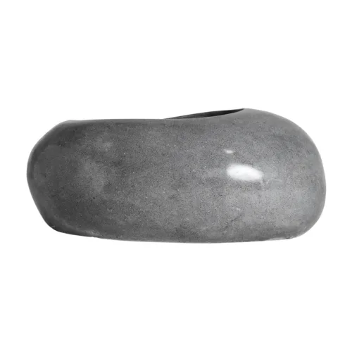 Macetero de terrazo gris 108x52 cm Biron