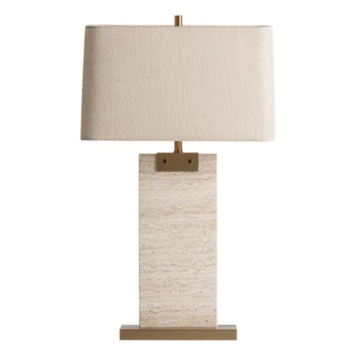 Lámpara de sobremesa de travertino beige 45x78 cm Lahen