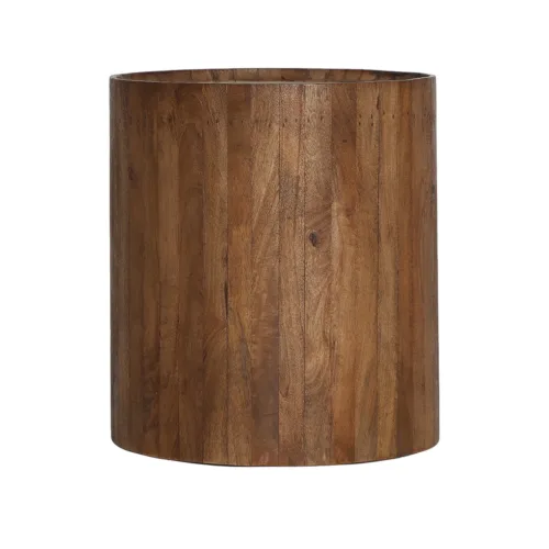 Mesa auxiliar de madera de mango y mármol 45x50 cm Droux
