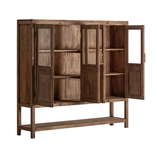 Vitrina de madera de mango 195x180 cm Rubland