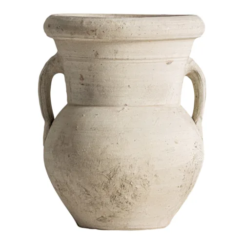 Ánfora de arcilla beige 35x43 cm Klam