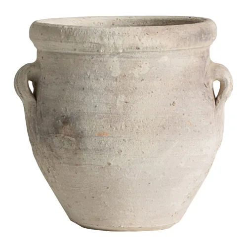 Ánfora de arcilla beige 33x31 cm Klam