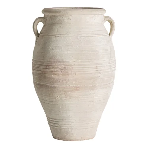 Ánfora de arcilla beige 60x85 cm Klam