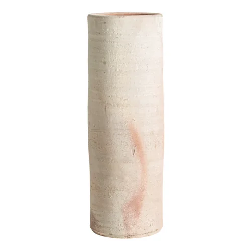 Jarrón de arcilla beige 20x60 cm Klam
