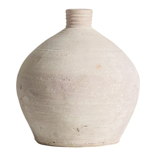 Jarrón de arcilla beige 38x38 cm Klam