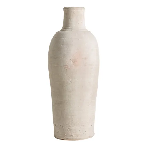 Jarrón de arcilla beige 30x80 cm Klam