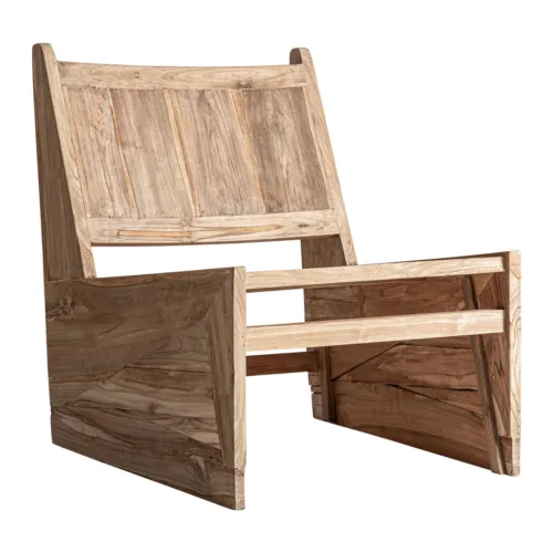 Sillón Tiers de madera de teca 61 × 76 cm