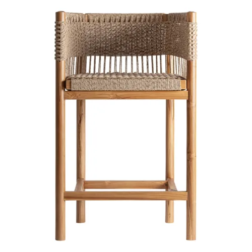 Taburete Jarlan de madera de teca 58 × 95 cm