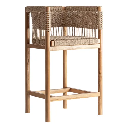 Taburete Jarlan de madera de teca 58 × 95 cm