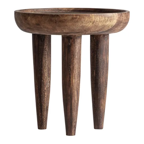 Mesa auxiliar Tahem de madera suar 47 × 50 cm