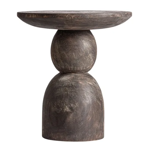 Mesa auxiliar Daknea de madera suar 55 × 60 cm