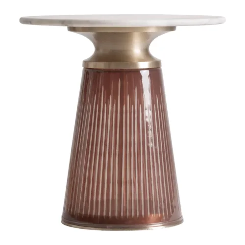 Mesa auxiliar de vidrio 46 cm