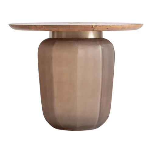 Mesa auxiliar de vidrio 59 cm