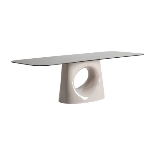 Mesa de comedor Kamez de vidrio