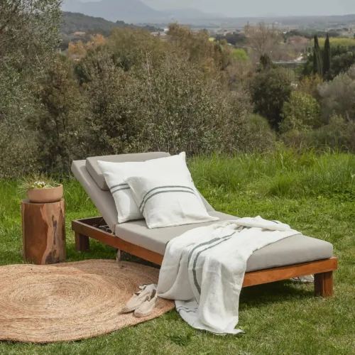 Tumbona de teca natural Strauss